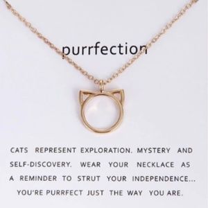 Purrfection Cat Necklace with Card